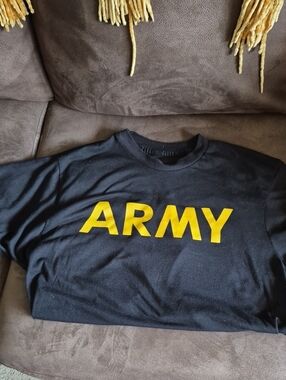 U.S. Army Black T-Shirt with Yellow ARMY Print
